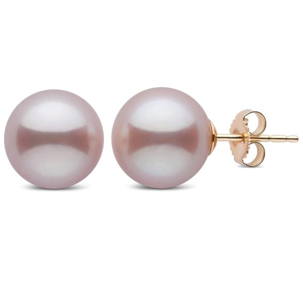 10.0-11.0 mm Lavender Freshadama Freshwater Pearl Stud Earrings