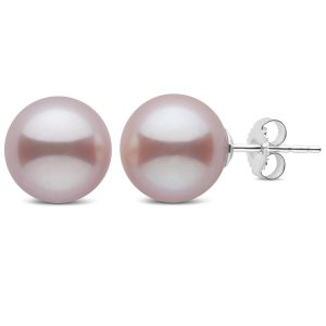 10.0-11.0 mm AAA Lavender Freshwater Pearl Stud Earrings