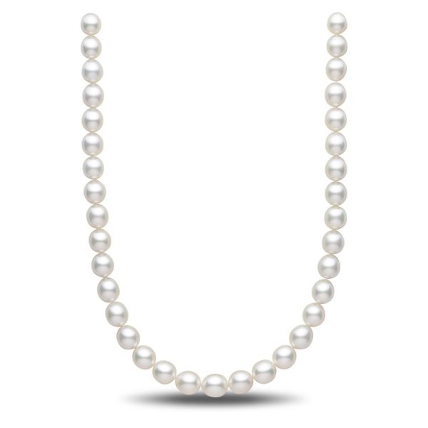 10.0-11.95 mm AAA White South Sea Oval Pearl Necklace-GeekSEO