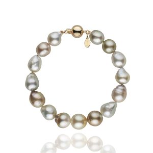 10.6-11.7 mm Pastel Multicolor Fijian Baroque Pearl Bracelet