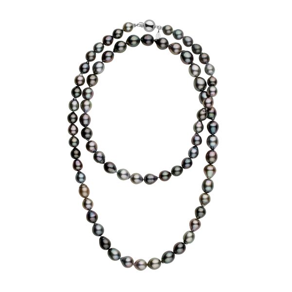 10.5-10.9 mm 35 Inch AAA Tahitian Drop Pearl Necklace