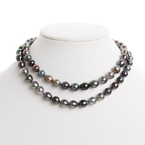 10.5-10.9 mm 35 Inch AAA Tahitian Drop Pearl Necklace