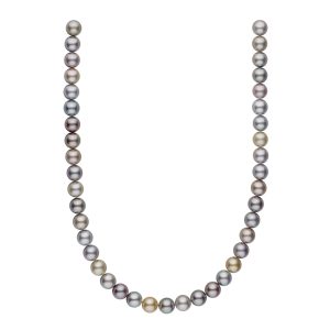 10.45-10.5 mm AA+ Tahitian Round Pearl Necklace-GeekSEO